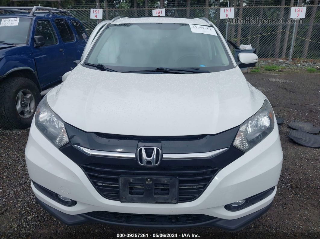 2016 Honda Hr-v Ex-l White vin: 3CZRU6H7XGM700609