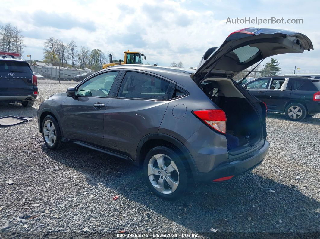 2016 Honda Hr-v Ex-l Gray vin: 3CZRU6H7XGM700965