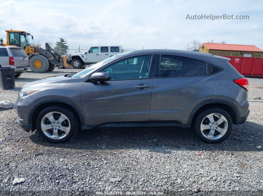 2016 Honda Hr-v Ex-l Gray vin: 3CZRU6H7XGM700965