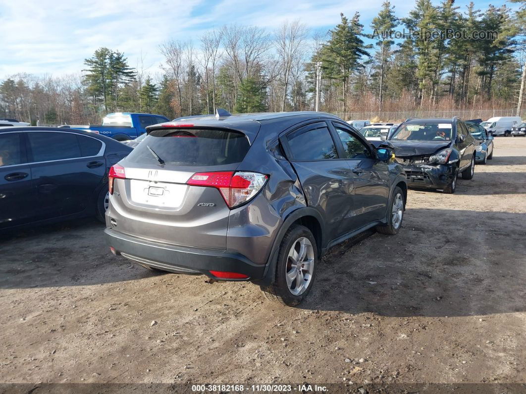 2016 Honda Hr-v Ex-l Gray vin: 3CZRU6H7XGM730676