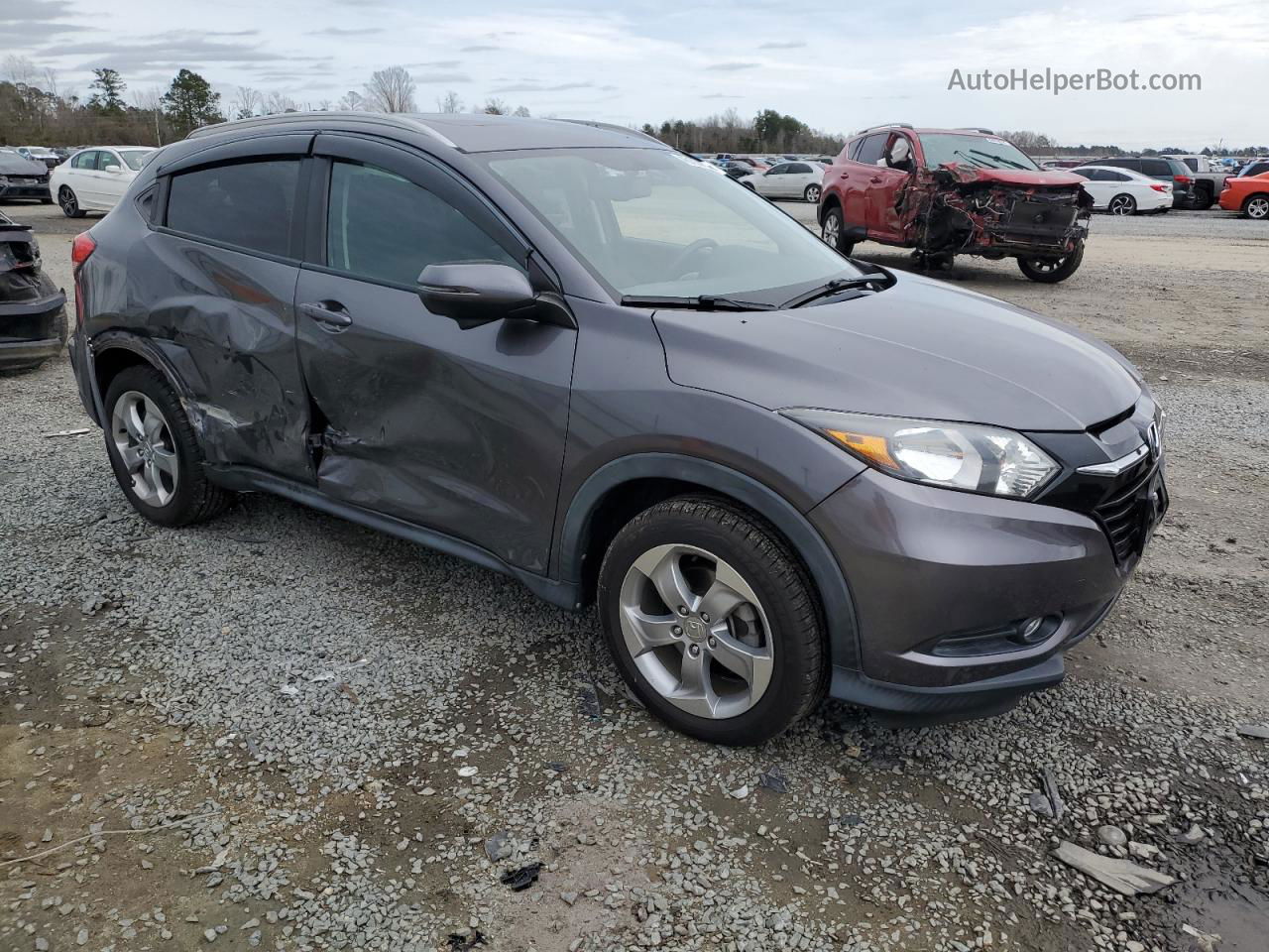 2016 Honda Hr-v Exl Gray vin: 3CZRU6H7XGM760969