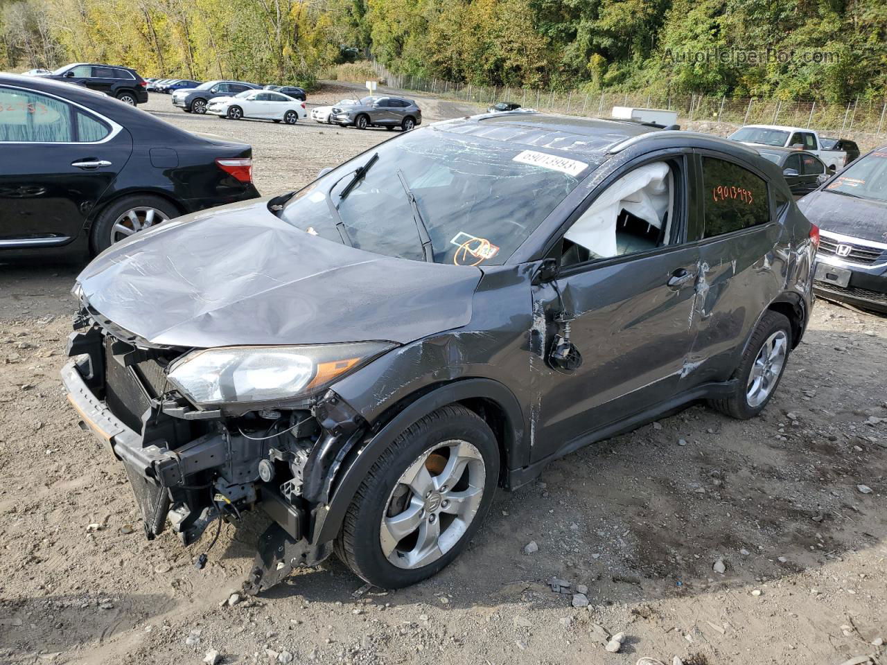 2017 Honda Hr-v Exl Gray vin: 3CZRU6H7XHM705732