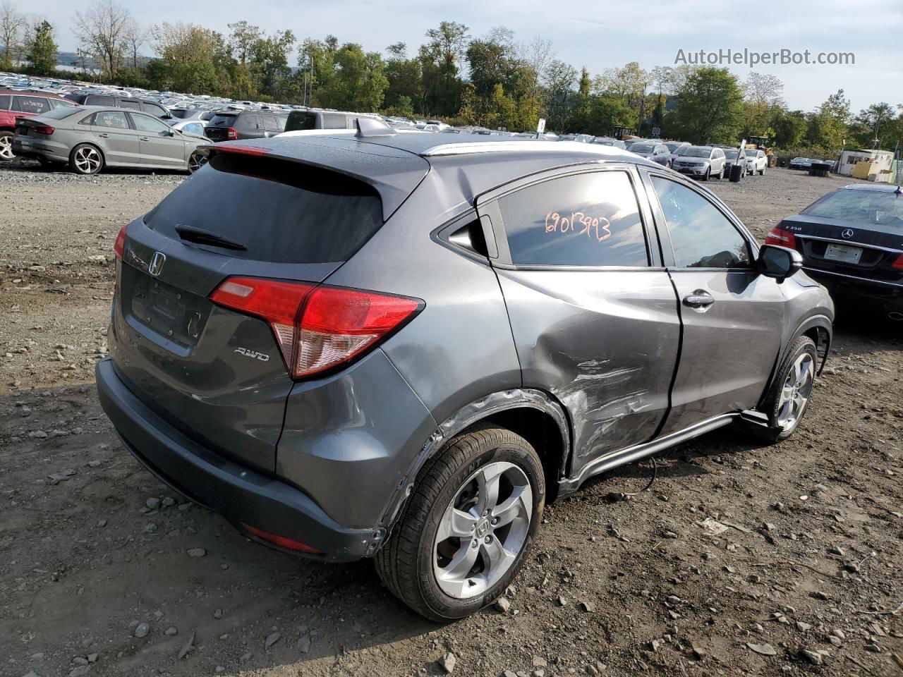 2017 Honda Hr-v Exl Gray vin: 3CZRU6H7XHM705732