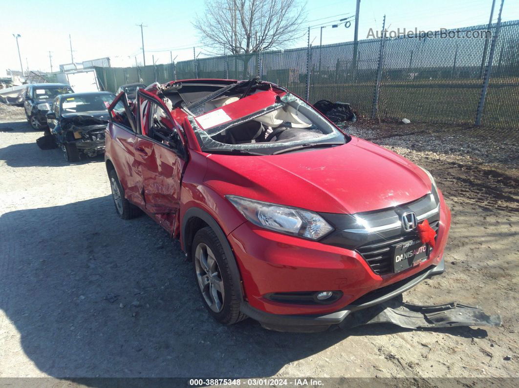 2017 Honda Hr-v Ex-l Red vin: 3CZRU6H7XHM717797