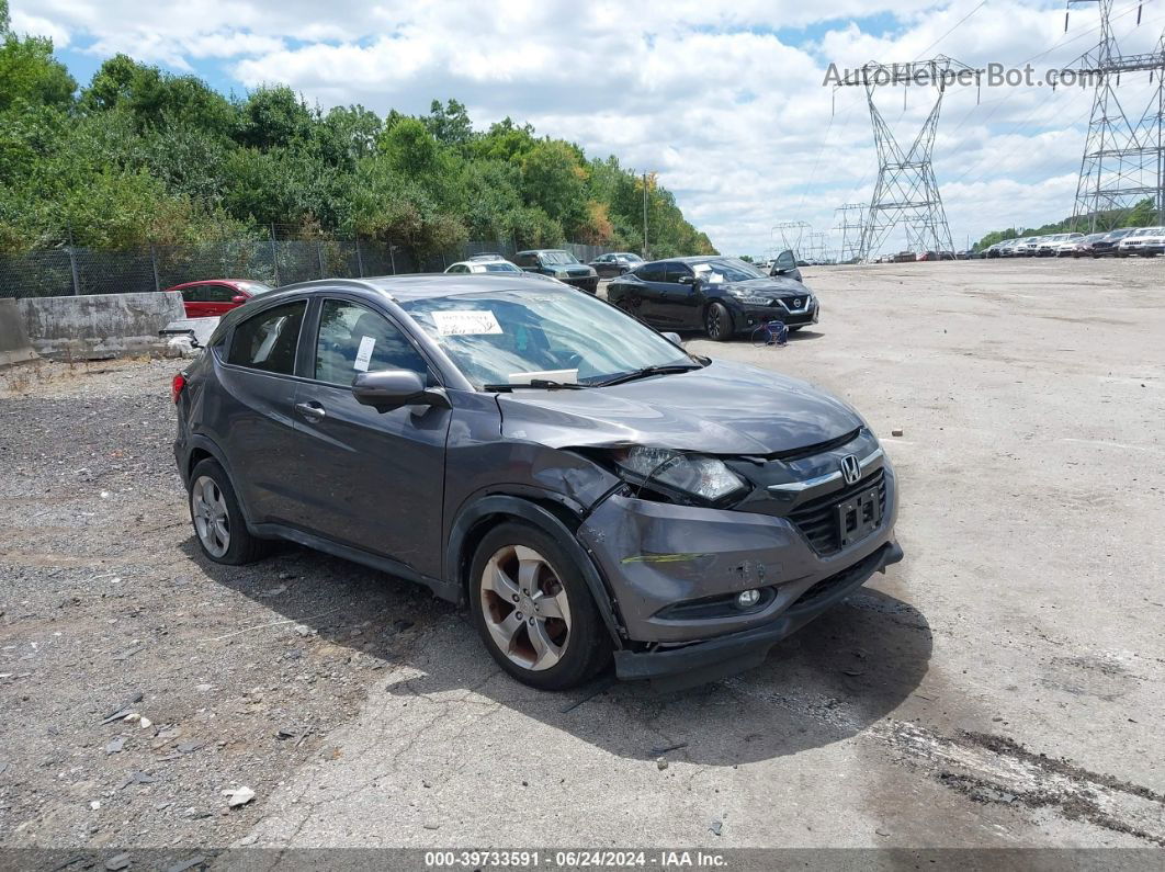 2017 Honda Hr-v Ex-l Gray vin: 3CZRU6H7XHM733577