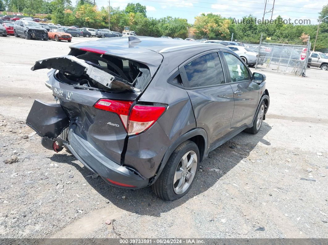 2017 Honda Hr-v Ex-l Gray vin: 3CZRU6H7XHM733577