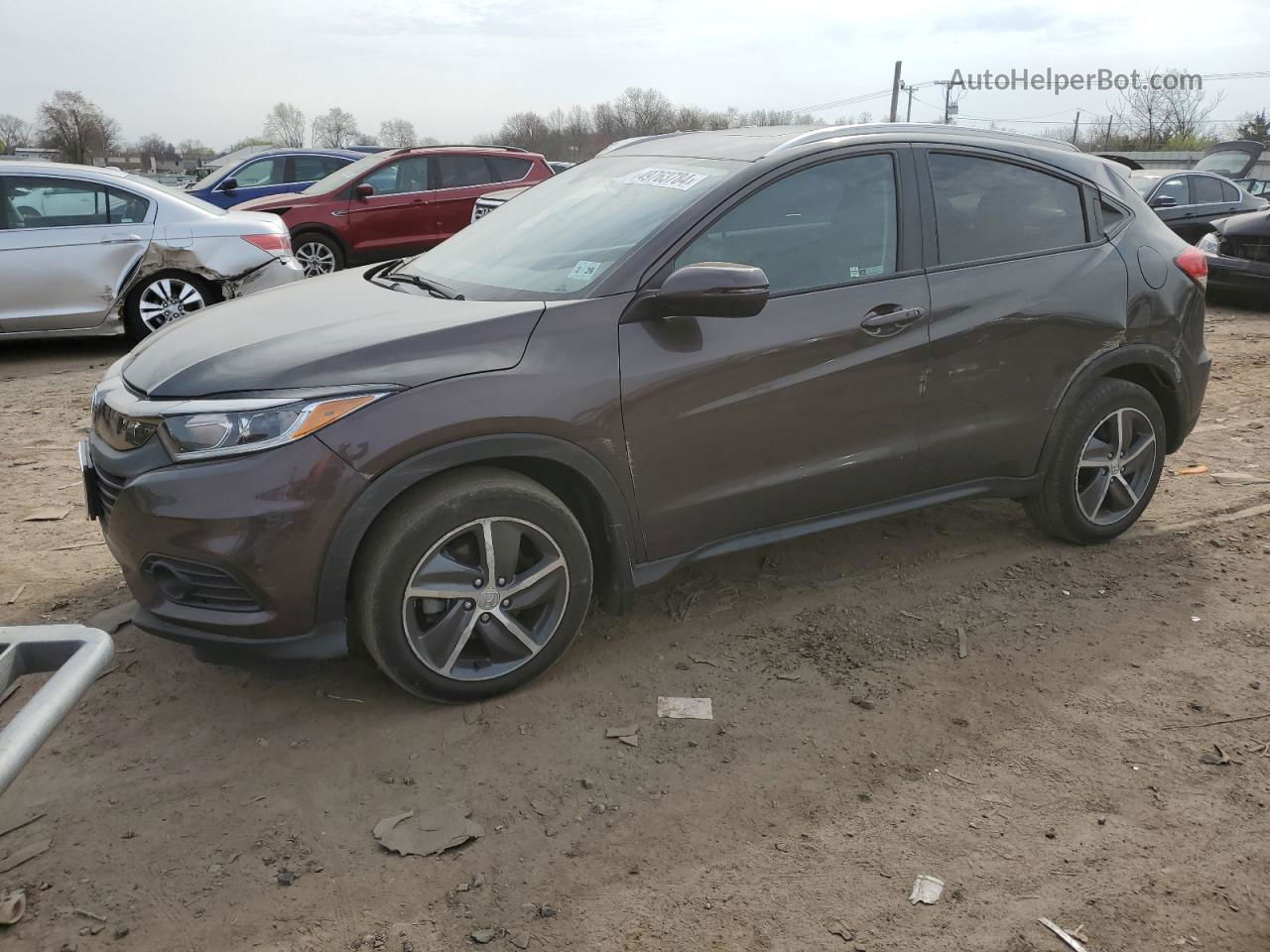 2021 Honda Hr-v Exl Коричневый vin: 3CZRU6H7XMM711492