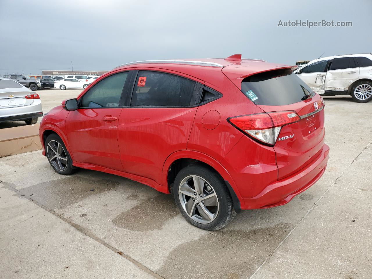 2019 Honda Hr-v Touring Red vin: 3CZRU6H93KM713213