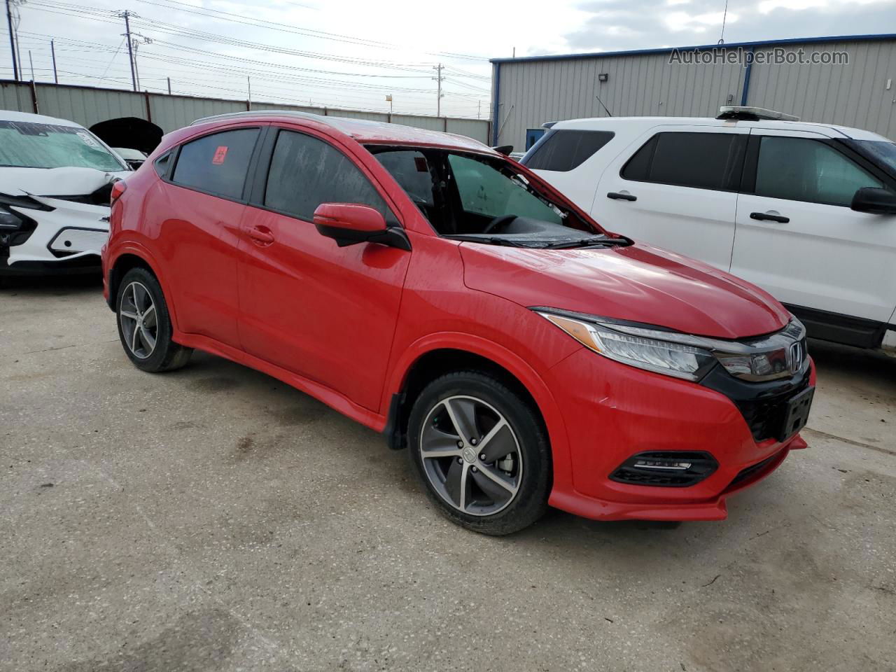 2019 Honda Hr-v Touring Красный vin: 3CZRU6H93KM713213