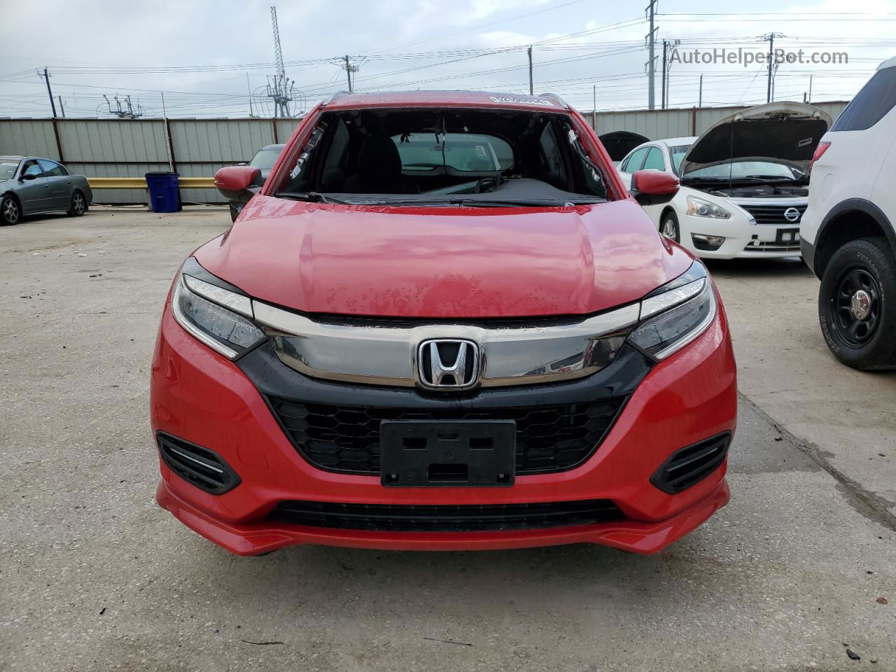 2019 Honda Hr-v Touring Red vin: 3CZRU6H93KM713213