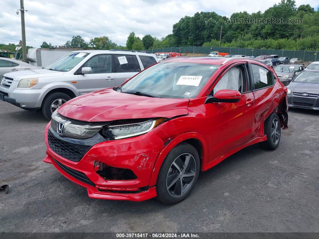 2019 Honda Hr-v Touring Red vin: 3CZRU6H94KM712085