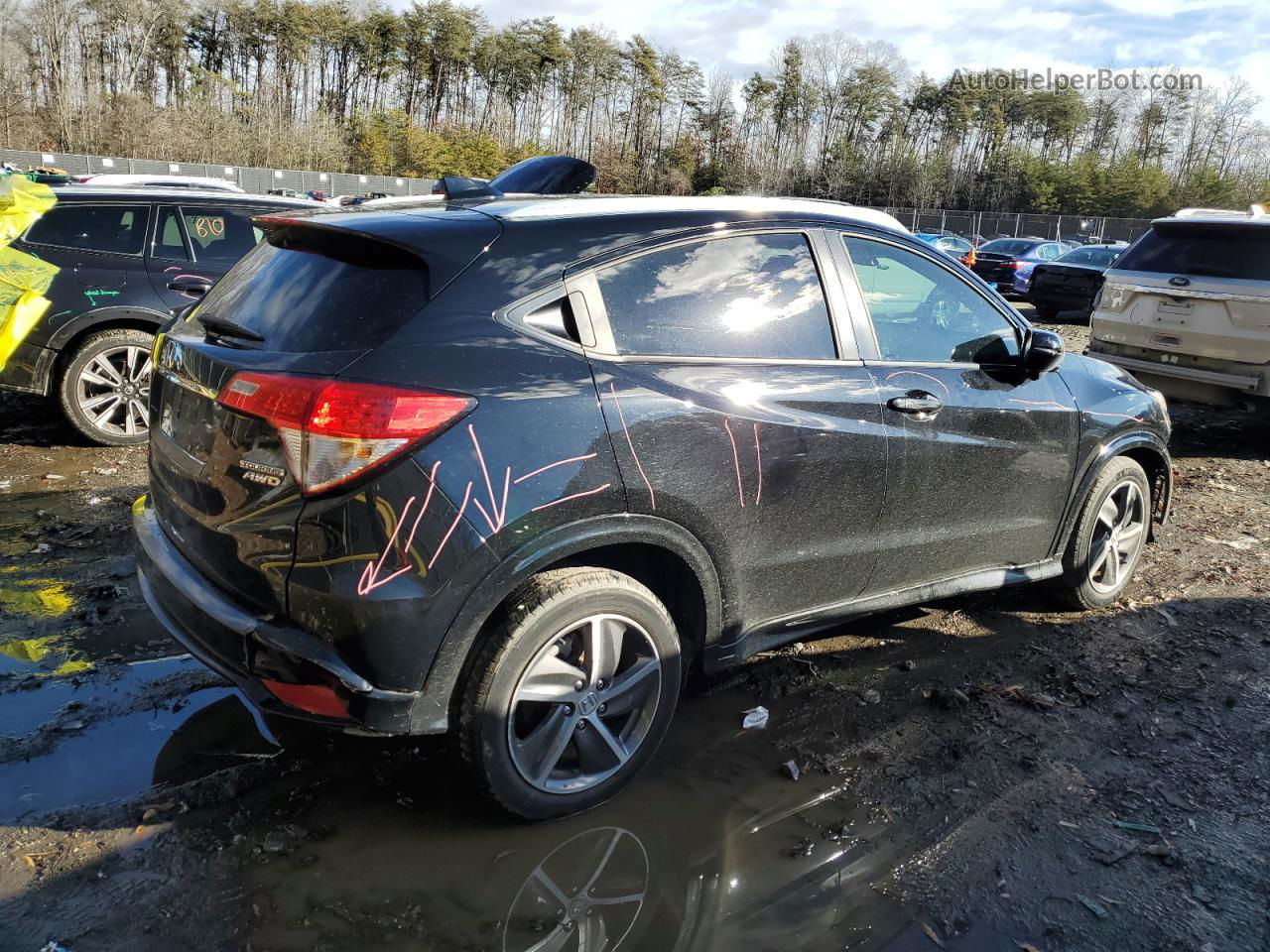 2019 Honda Hr-v Touring Black vin: 3CZRU6H95KM718512