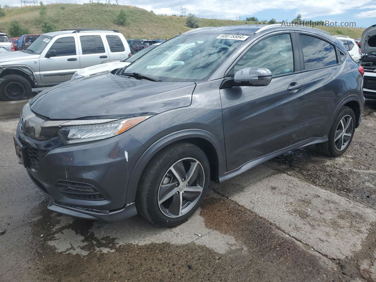 2019 Honda Hr-v Touring Gray vin: 3CZRU6H97KM700111