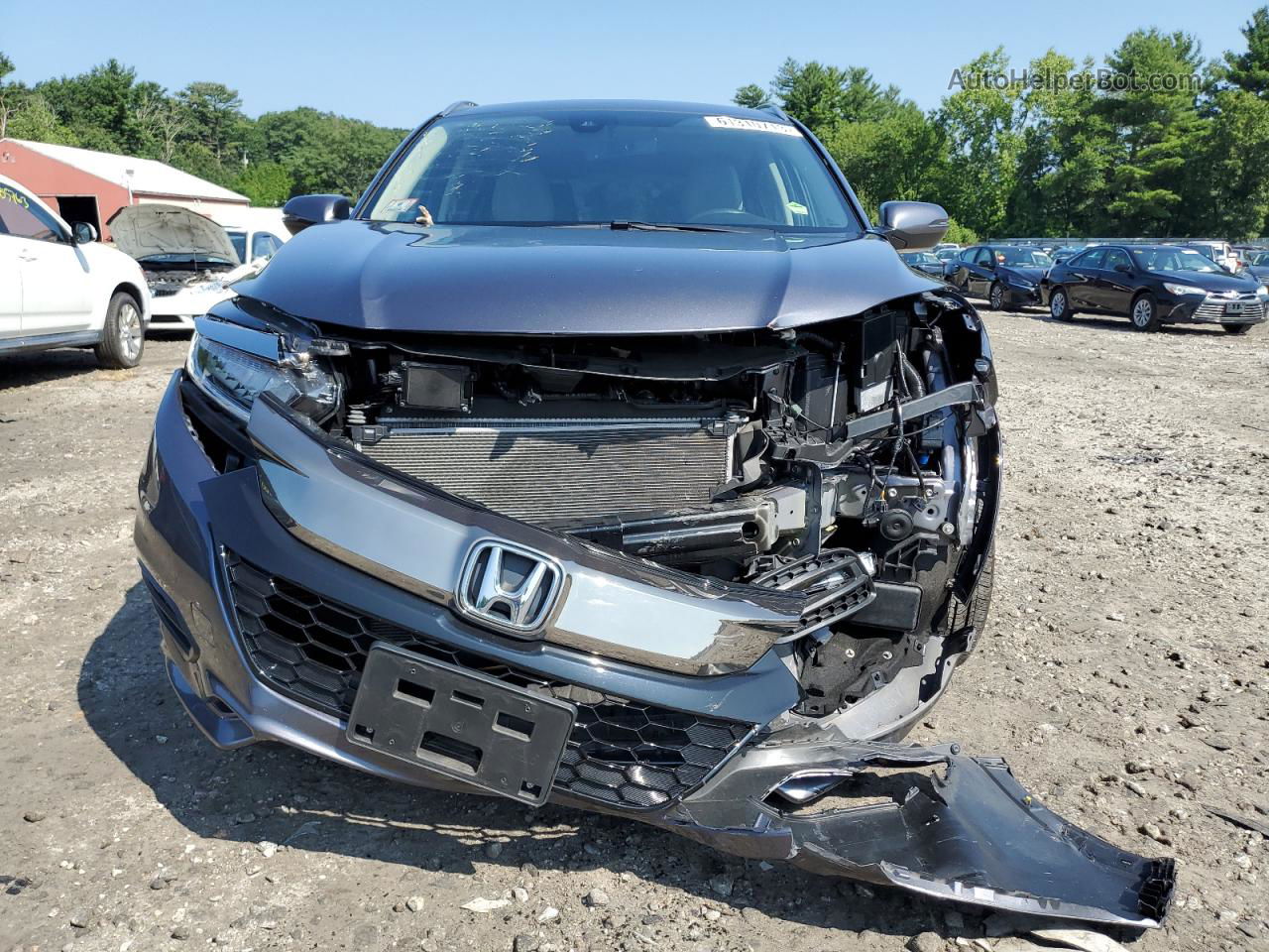 2019 Honda Hr-v Touring Gray vin: 3CZRU6H97KM712498