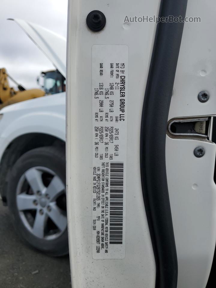 2011 Dodge Journey Mainstreet White vin: 3D4PG1FG2BT521265