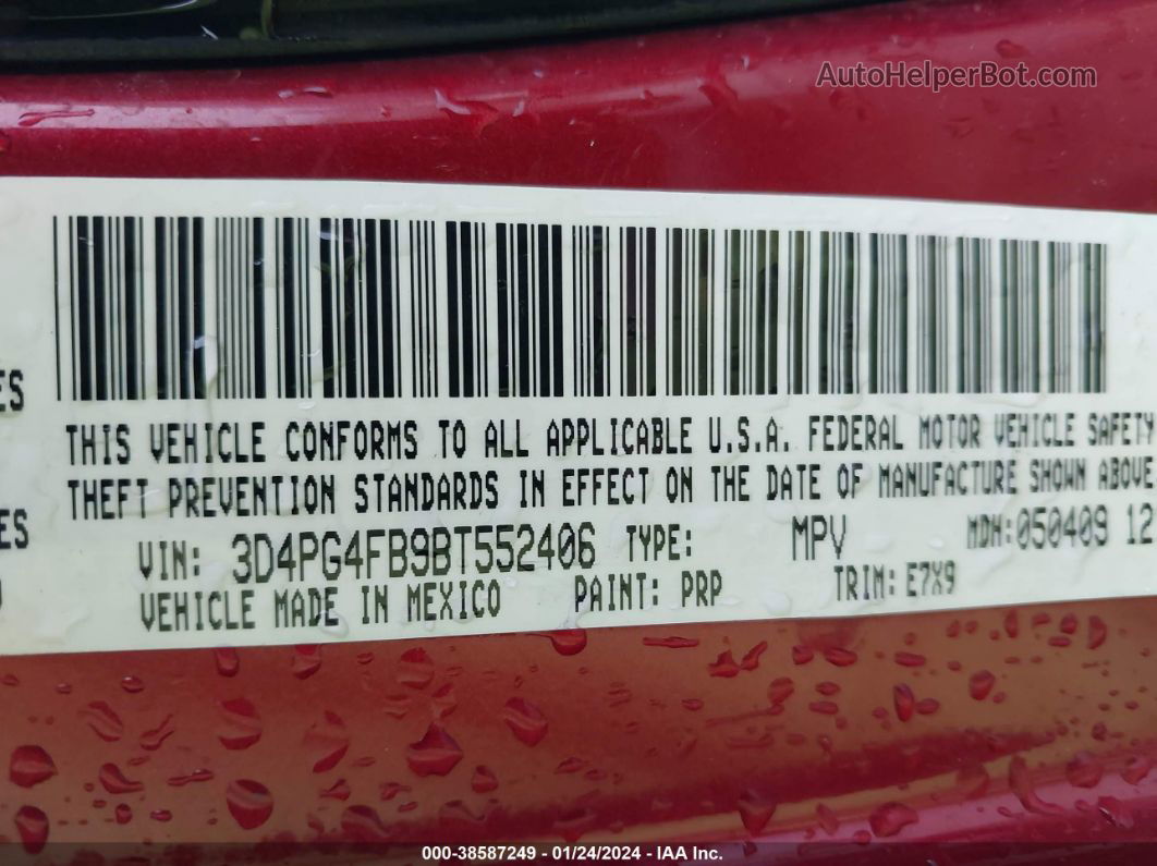 2011 Dodge Journey Express Red vin: 3D4PG4FB9BT552406