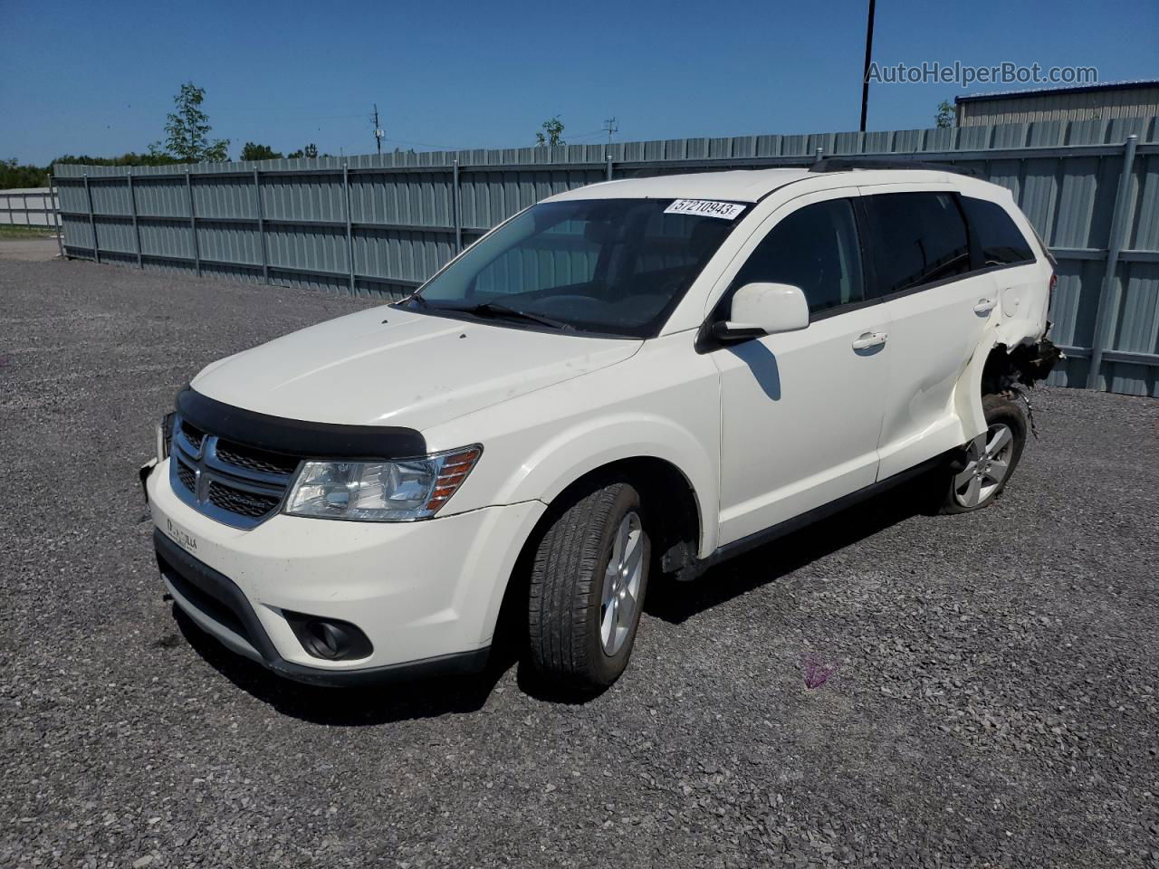 2011 Dodge Journey Sxt White vin: 3D4PG5FGXBT560029