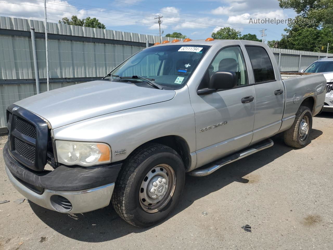 2005 Dodge Ram 2500 St Silver vin: 3D7KR28D75G840965