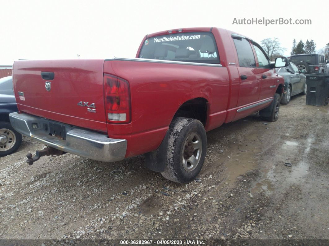 2006 Dodge Ram 1500 Slt Красный vin: 3D7KS19DX6G226538