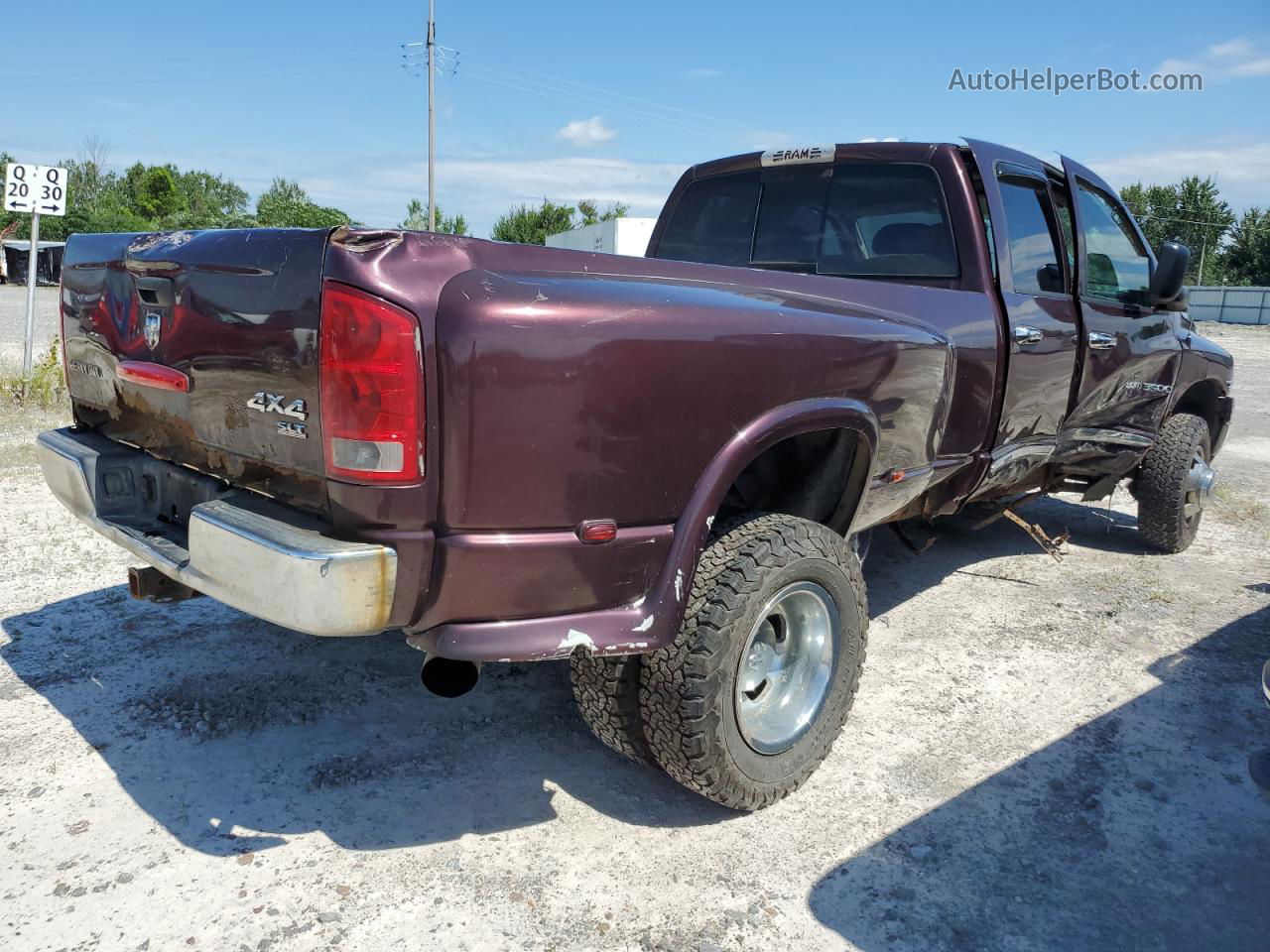 2005 Dodge Ram 3500 St Темно-бордовый vin: 3D7MS48C05G785808