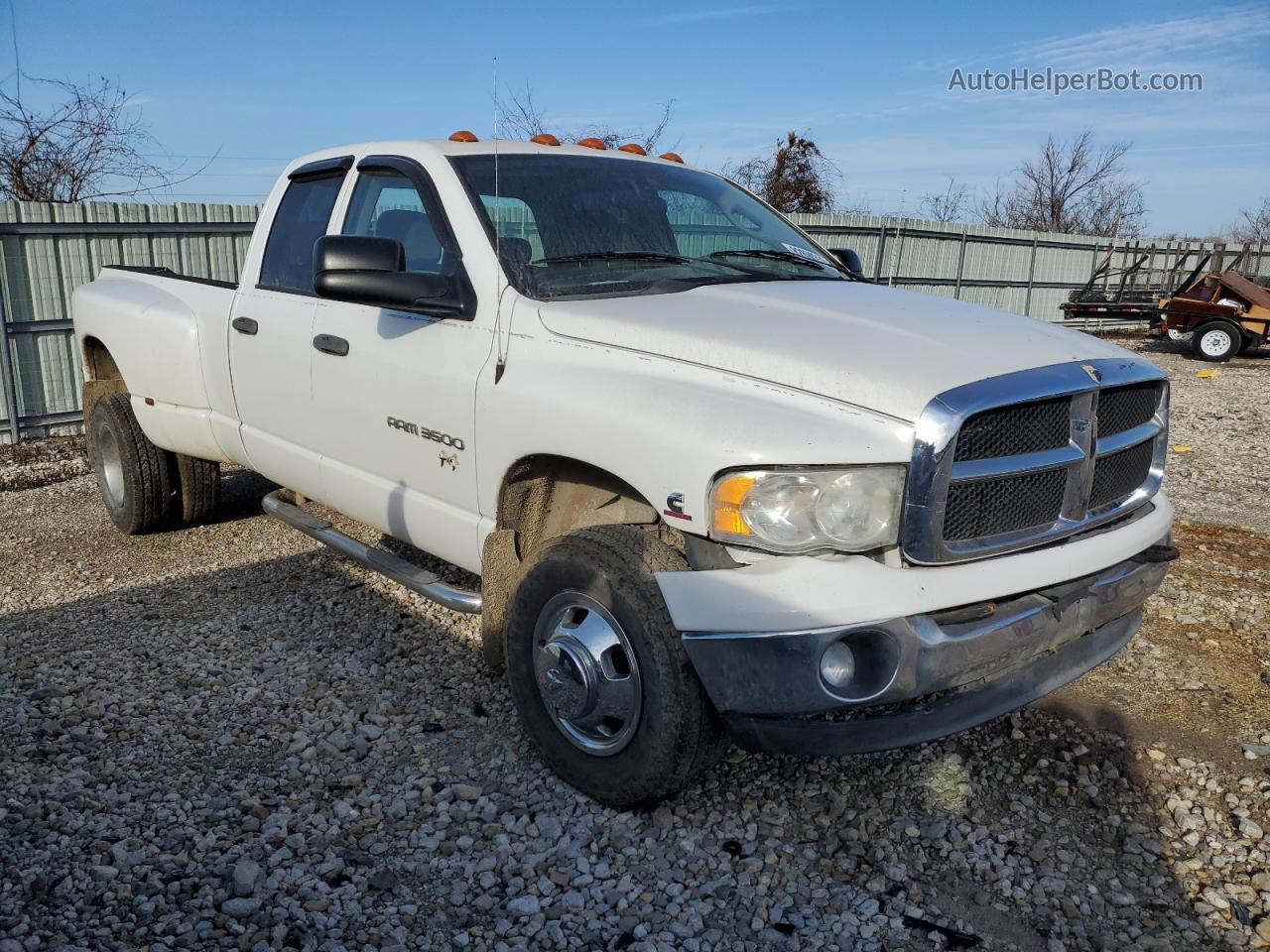 2005 Dodge Ram 3500 St White vin: 3D7MS48C95G715952