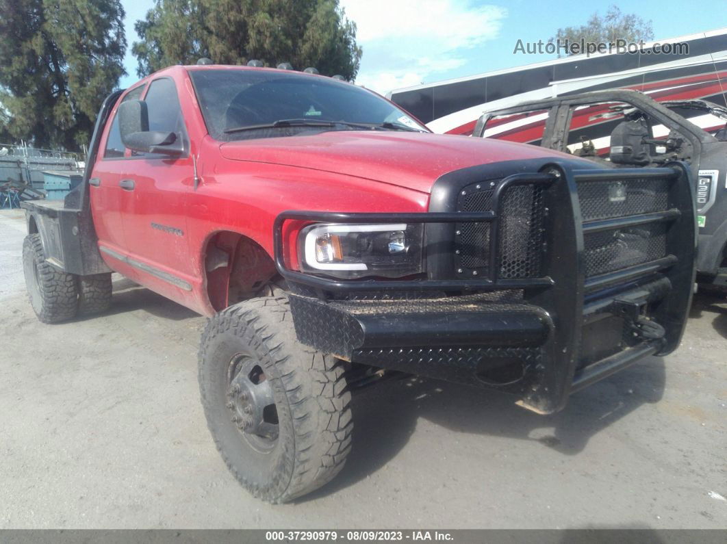 2005 Dodge Ram 3500 Slt Red vin: 3D7MS48CX5G739824