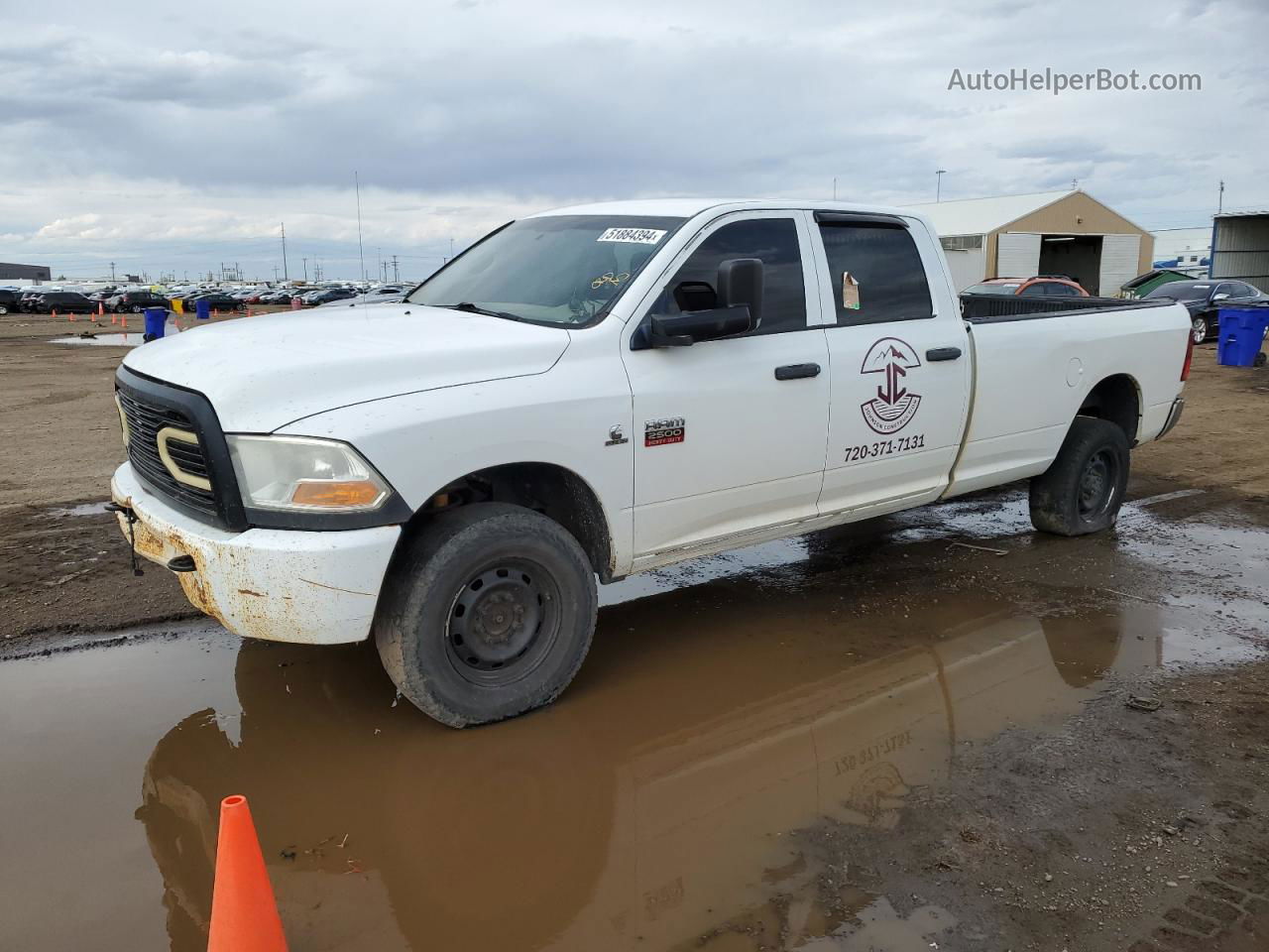 2010 Dodge Ram 2500  White vin: 3D7UT2CL3AG190843