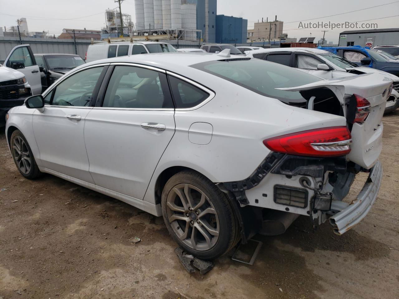 2019 Ford Fusion Sel White vin: 3FA6P0CD0KR238475