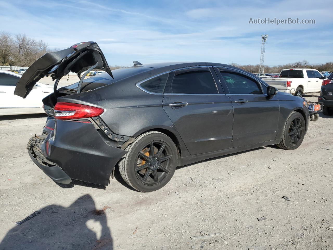 2019 Ford Fusion Sel Gray vin: 3FA6P0CD1KR237044