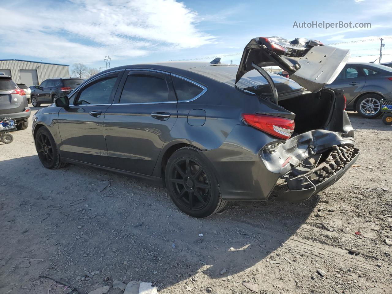 2019 Ford Fusion Sel Gray vin: 3FA6P0CD1KR237044