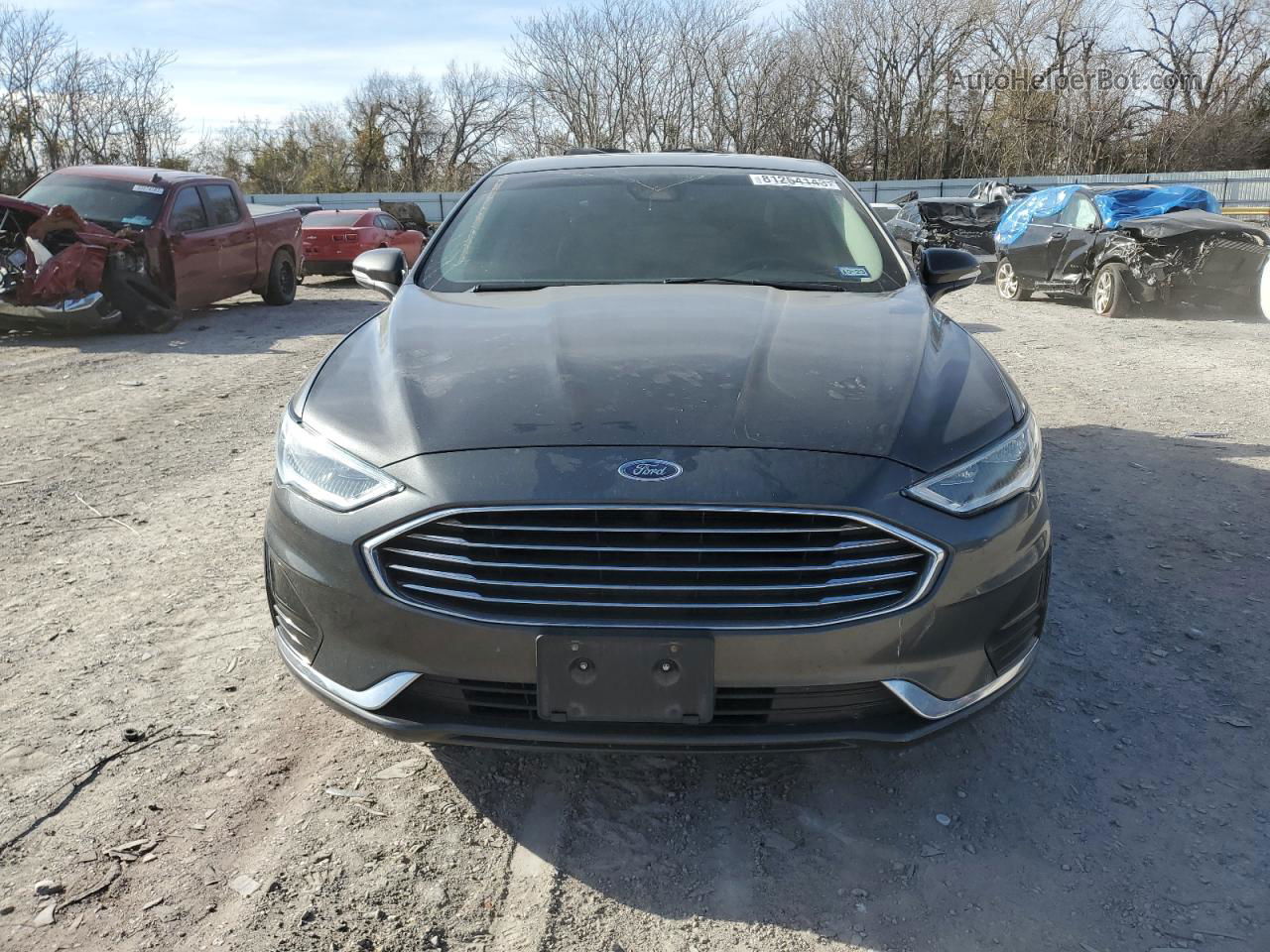 2019 Ford Fusion Sel Gray vin: 3FA6P0CD1KR237044