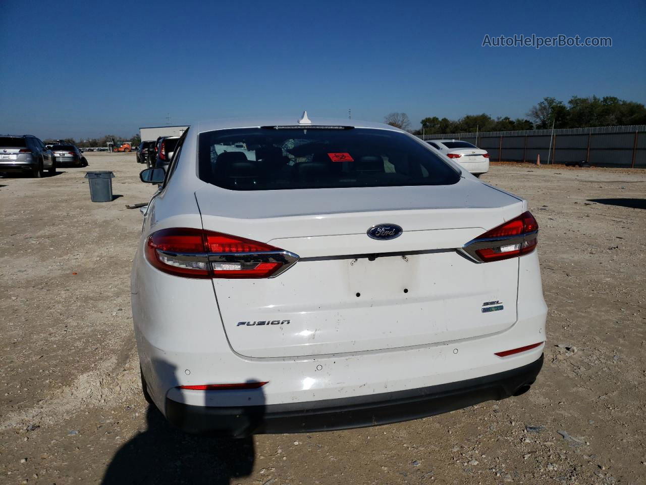 2019 Ford Fusion Sel White vin: 3FA6P0CD1KR270867