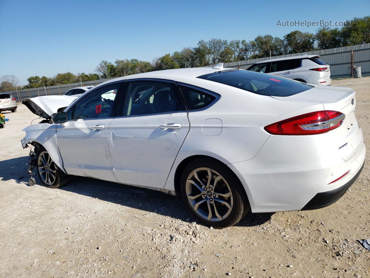 2019 Ford Fusion Sel White vin: 3FA6P0CD1KR270867