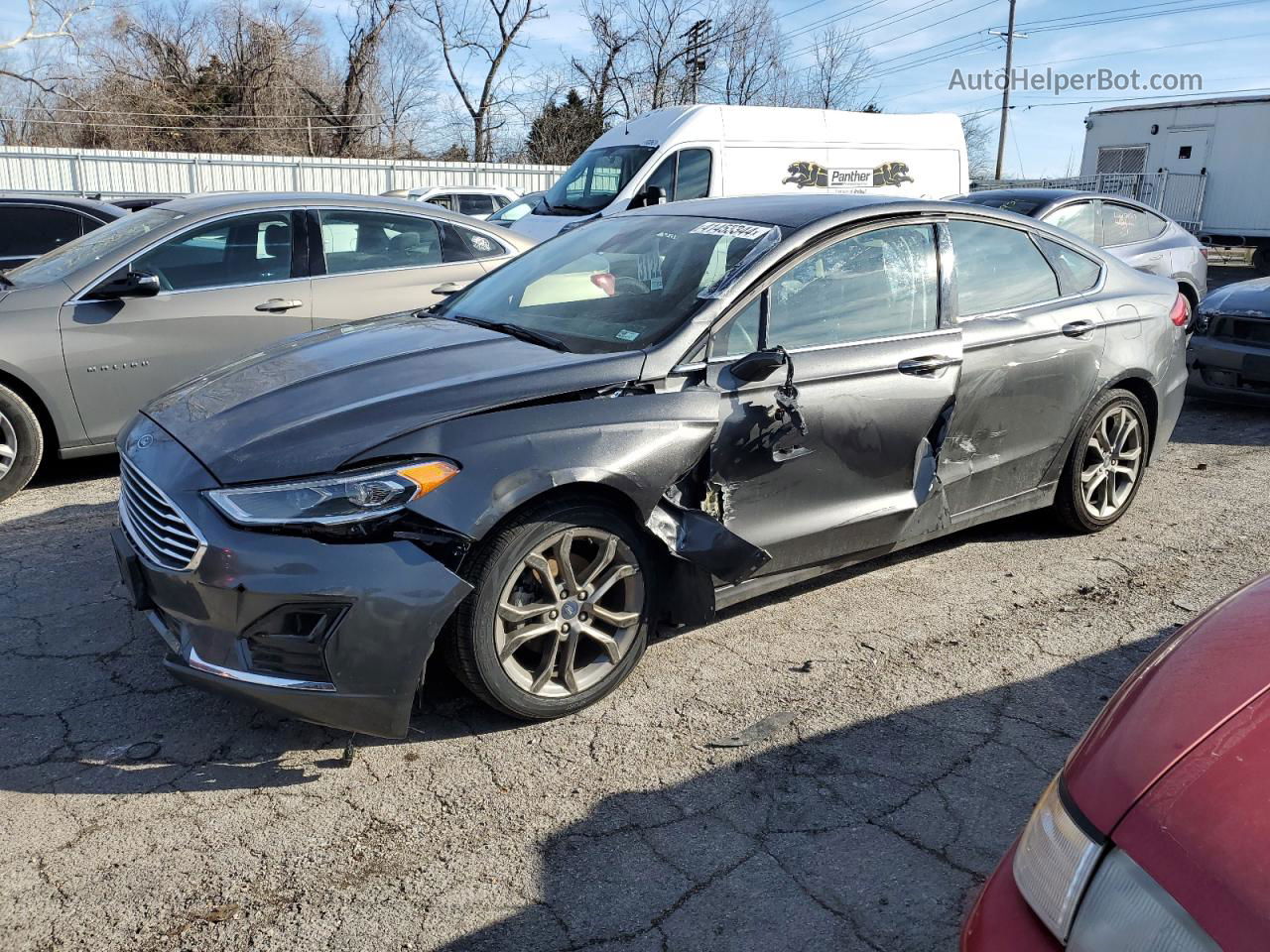 2020 Ford Fusion Sel Gray vin: 3FA6P0CD1LR154540