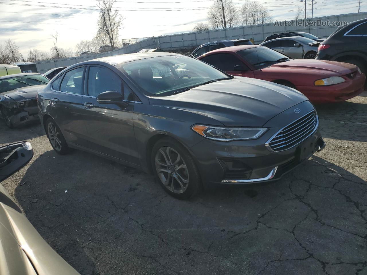 2020 Ford Fusion Sel Gray vin: 3FA6P0CD1LR154540