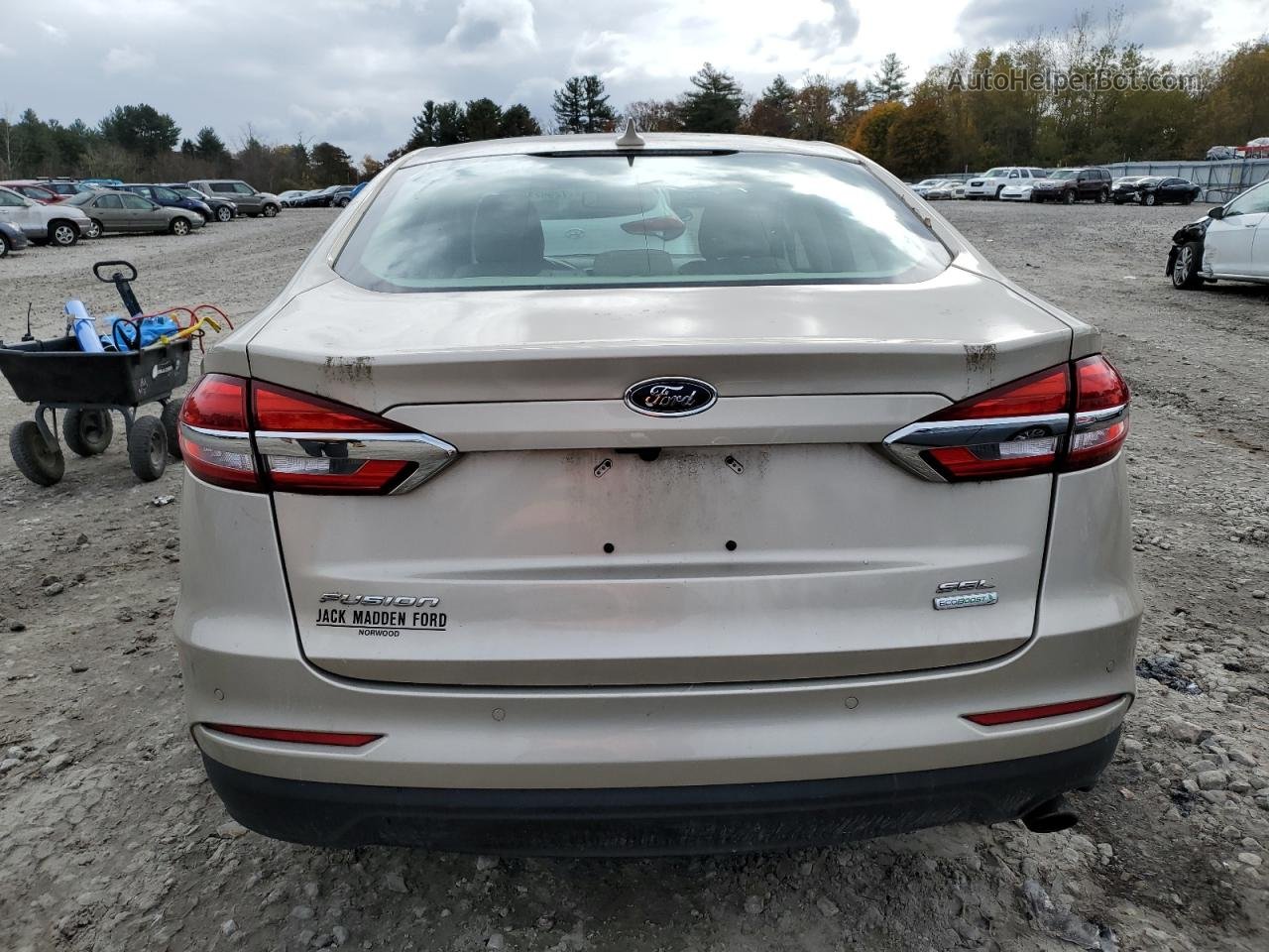 2019 Ford Fusion Sel Beige vin: 3FA6P0CD2KR222312