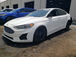 2019 Ford Fusion Sel White vin: 3FA6P0CD2KR233617