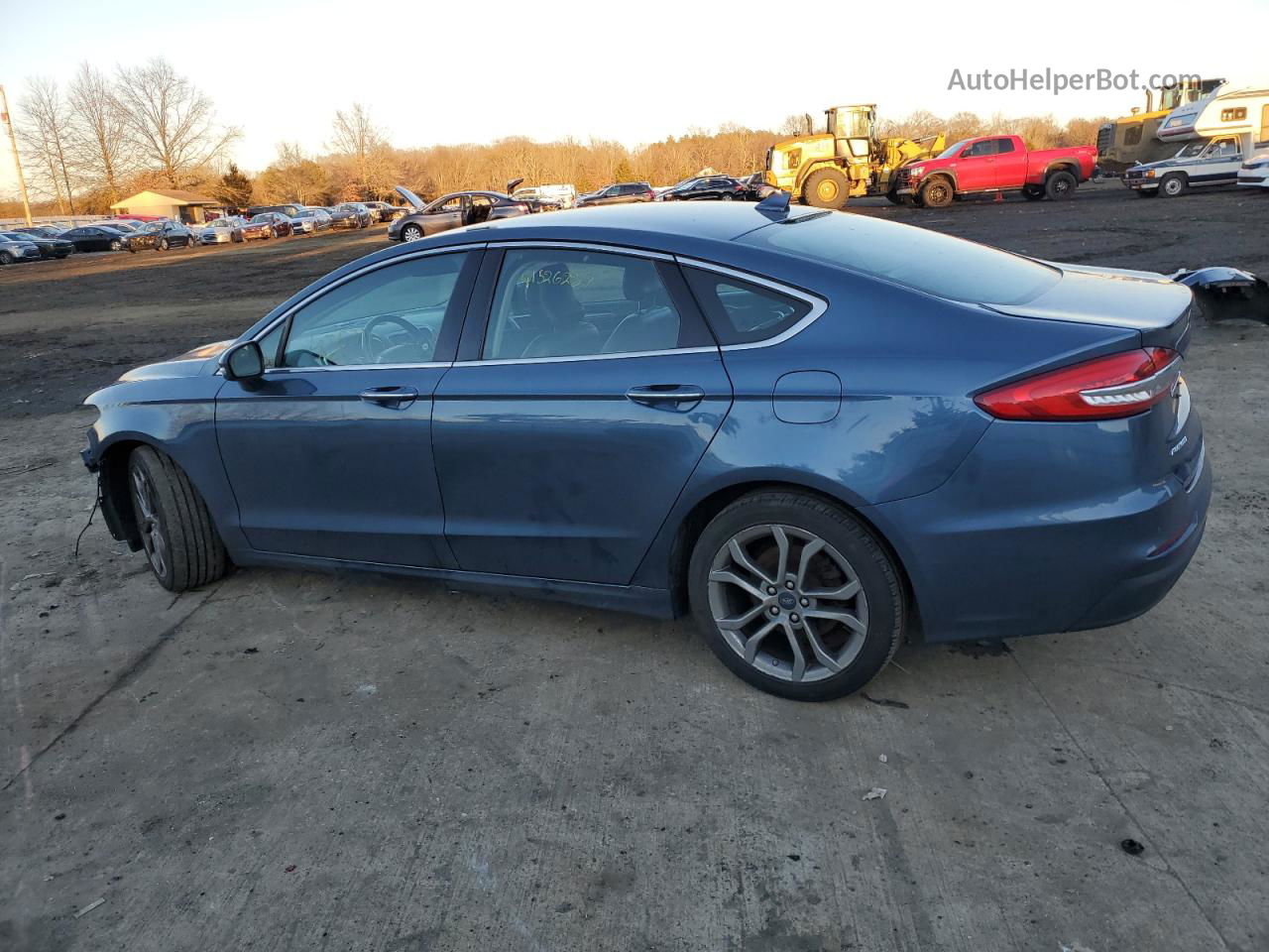 2019 Ford Fusion Sel Синий vin: 3FA6P0CD2KR234122