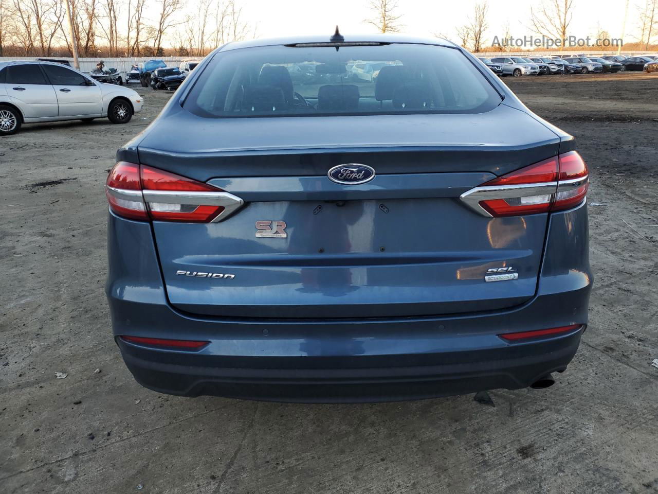 2019 Ford Fusion Sel Синий vin: 3FA6P0CD2KR234122