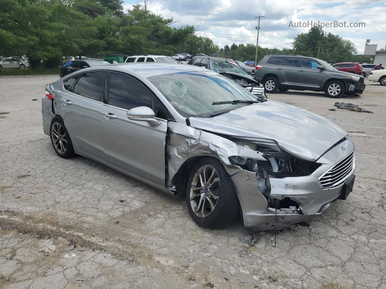 2020 Ford Fusion Sel Silver vin: 3FA6P0CD2LR117173