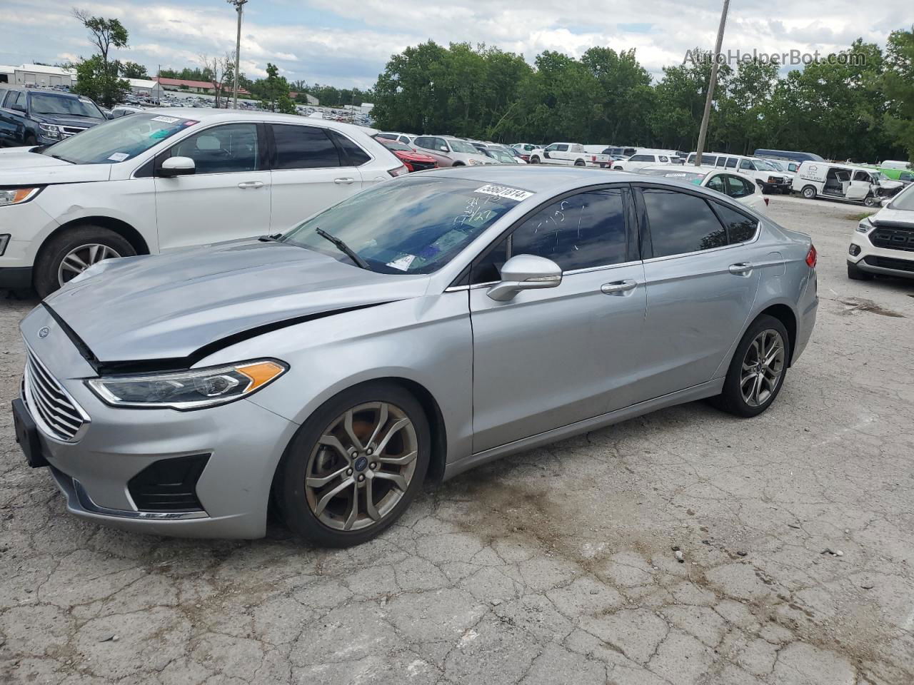 2020 Ford Fusion Sel Silver vin: 3FA6P0CD2LR117173