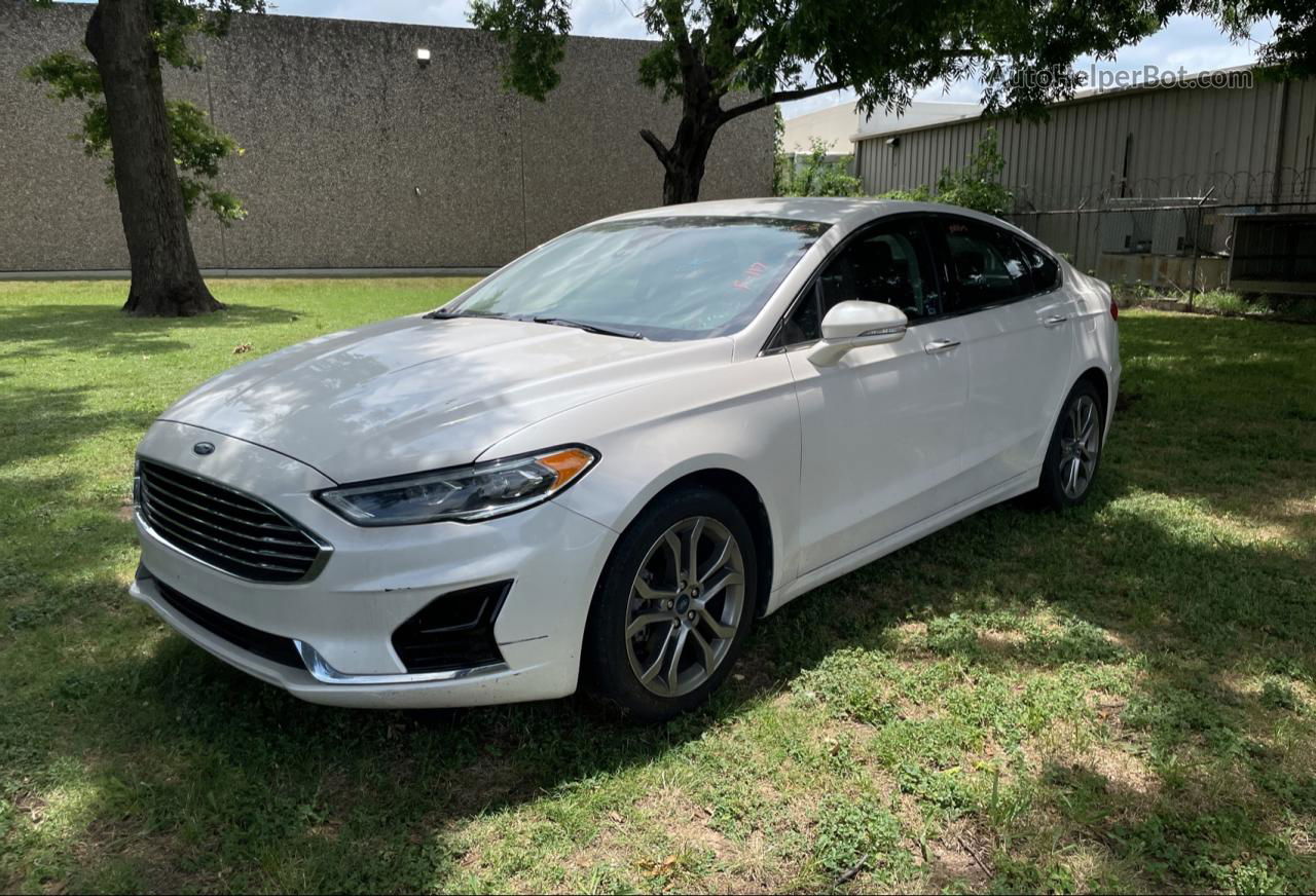 2019 Ford Fusion Sel White vin: 3FA6P0CD3KR114877