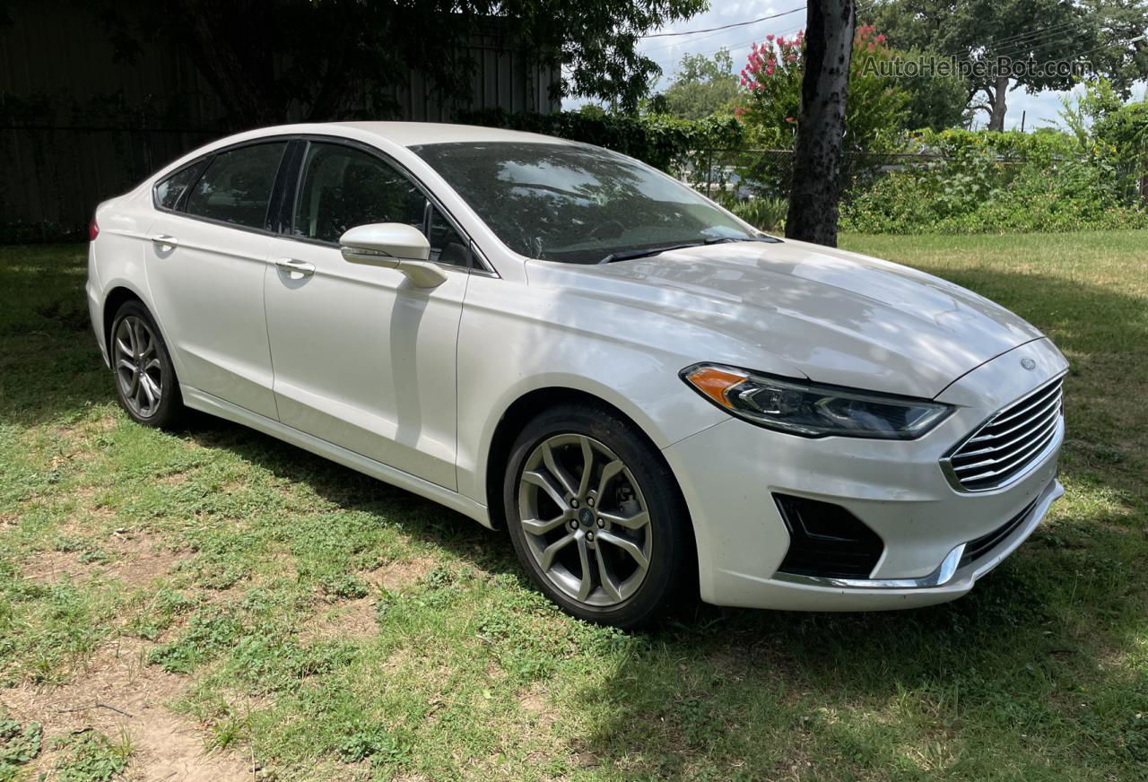 2019 Ford Fusion Sel White vin: 3FA6P0CD3KR114877