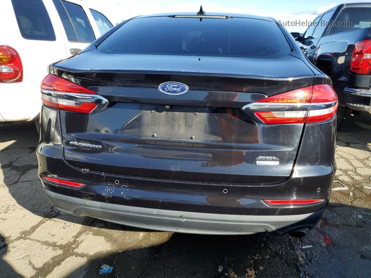 2020 Ford Fusion Sel Черный vin: 3FA6P0CD3LR117795