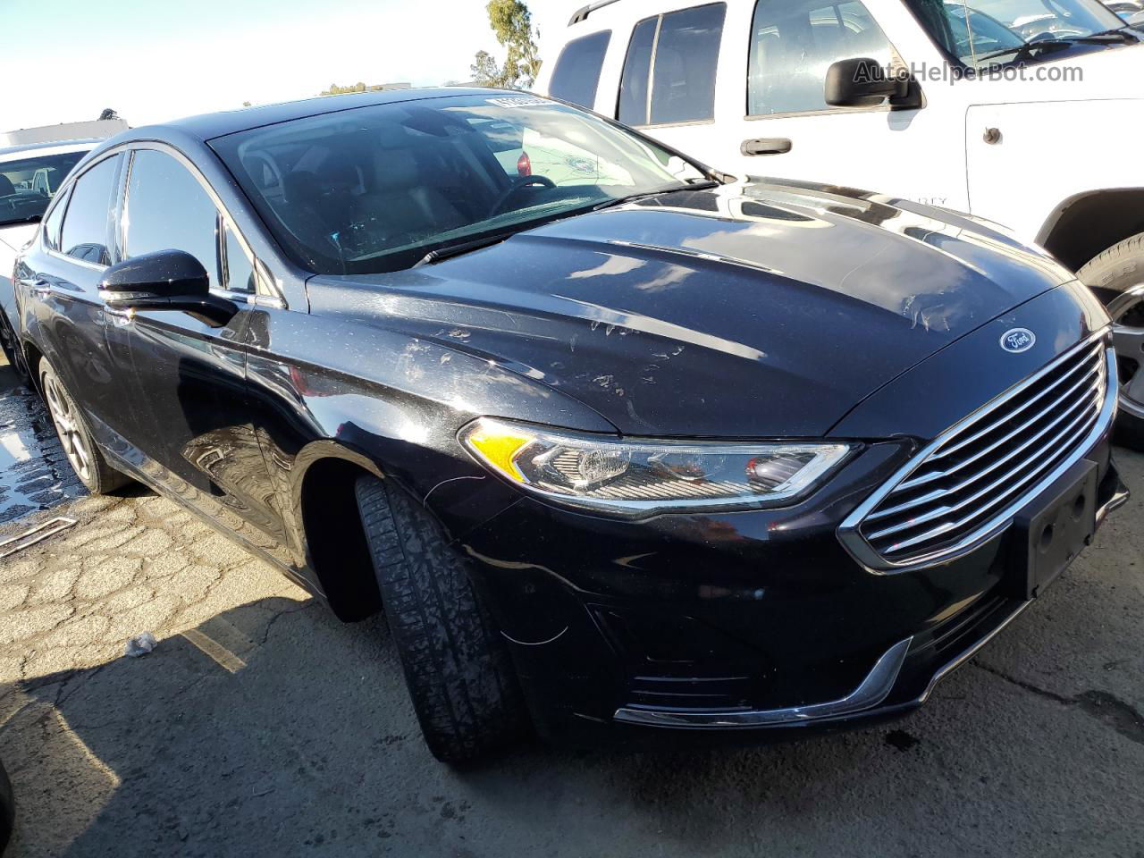 2020 Ford Fusion Sel Черный vin: 3FA6P0CD3LR117795