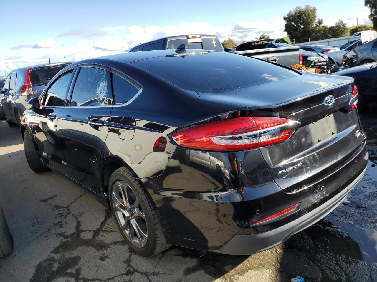 2020 Ford Fusion Sel Черный vin: 3FA6P0CD3LR117795