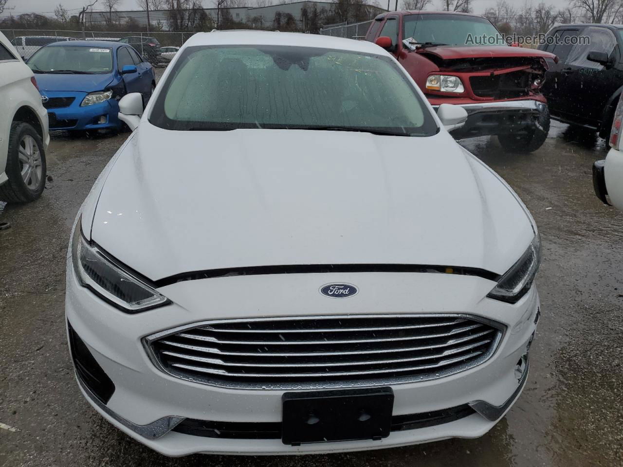 2020 Ford Fusion Sel Белый vin: 3FA6P0CD3LR215788