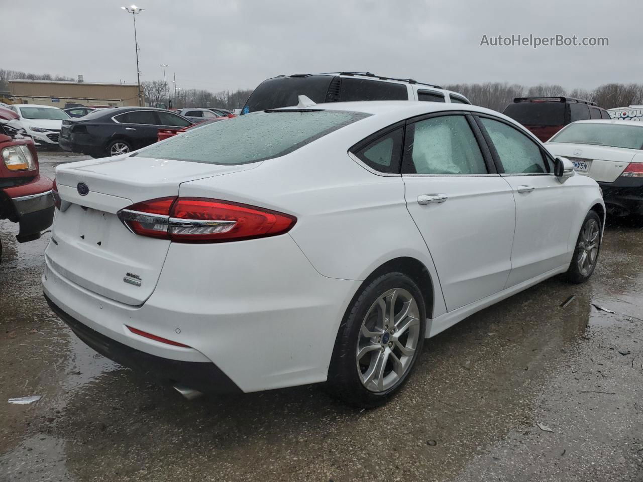 2020 Ford Fusion Sel White vin: 3FA6P0CD3LR215788