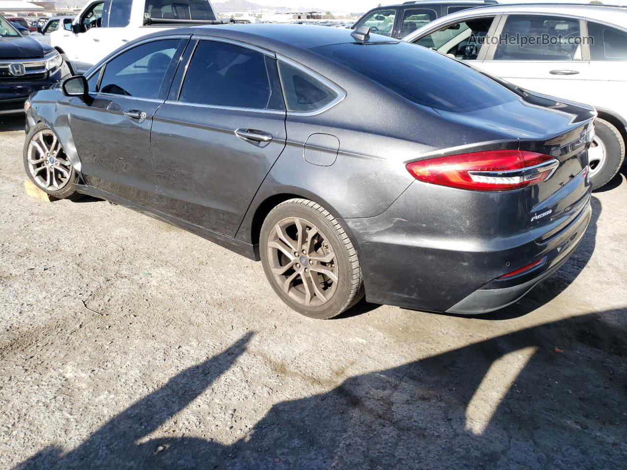 2019 Ford Fusion Sel Gray vin: 3FA6P0CD4KR201168