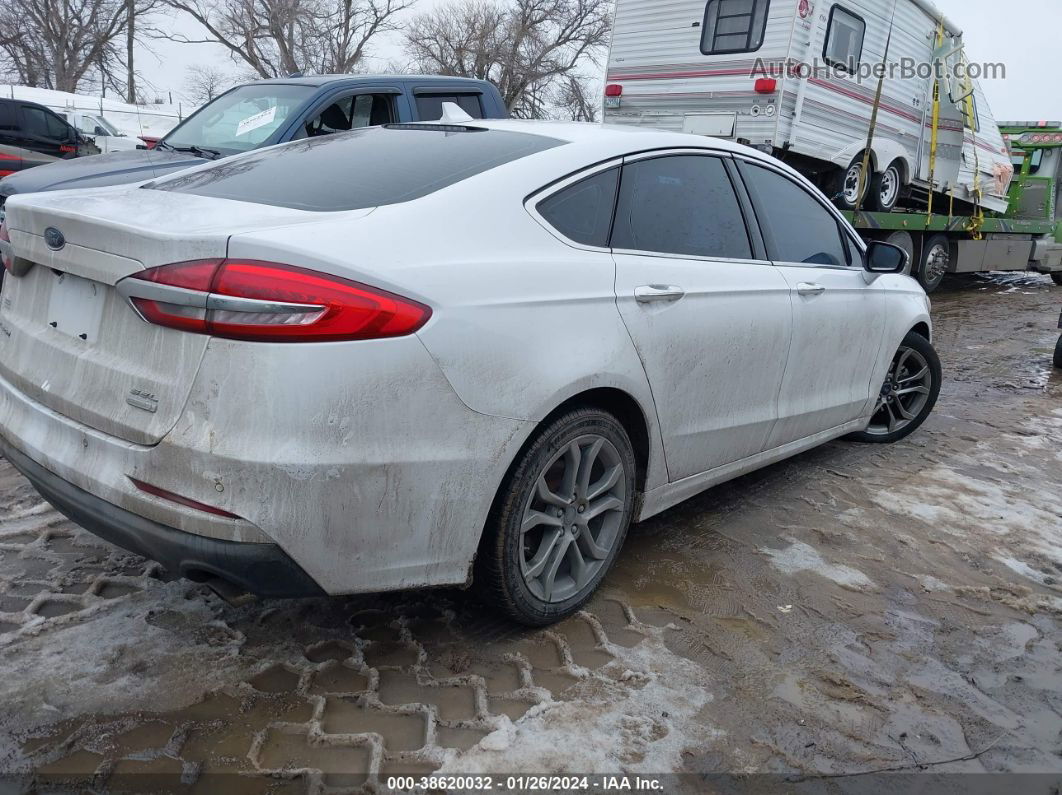 2019 Ford Fusion Sel Белый vin: 3FA6P0CD4KR269437